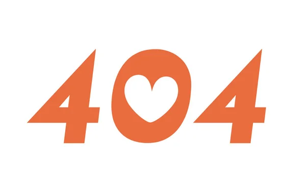 Romantik Herzform Schwarz Weiß Fehler 404 Flash Meldung Online Dating — Stockvektor