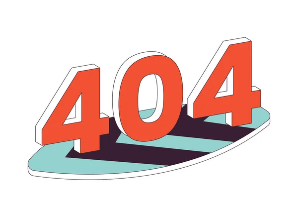 Retro Surfboard Error 404 Flash Message Old Fashioned Summer Recreation — Stock Vector