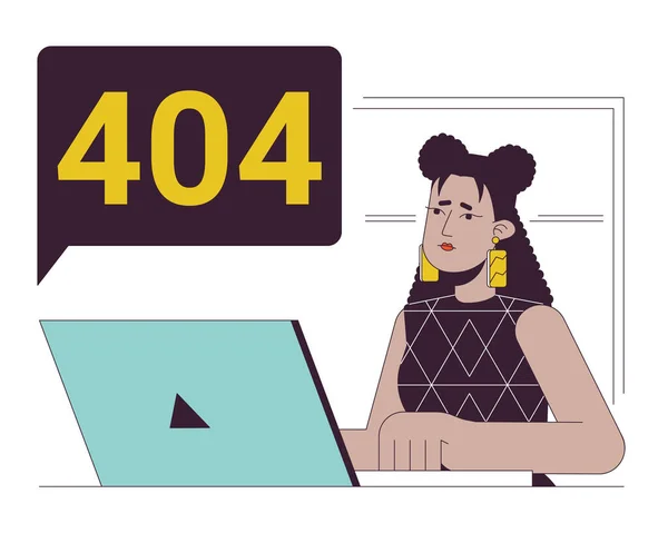 Ошибка Удаленного Работника 404 Флеш Сообщения Пустое Государственное Проектирование Технические — стоковый вектор