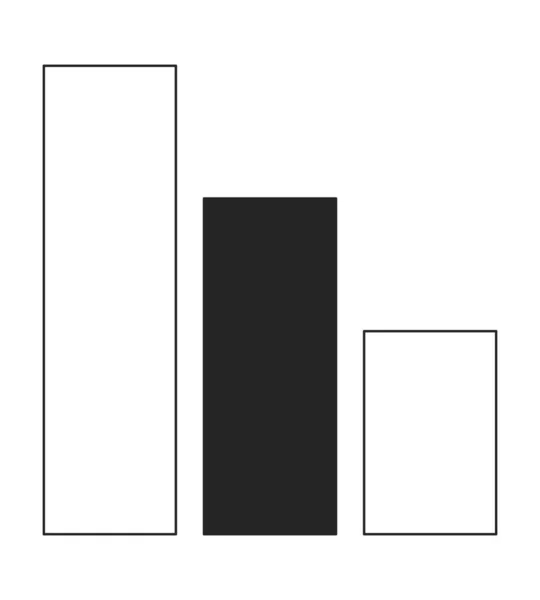 Column Graph Flat Monochrome Isolated Vector Object Bar Graphs Data — Stock Vector