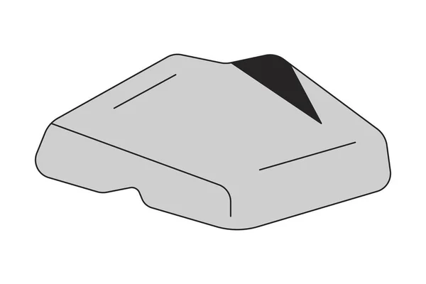 Pierre Décorative Ligne Plate Couleur Isolée Objet Vectoriel Minéral Solide — Image vectorielle