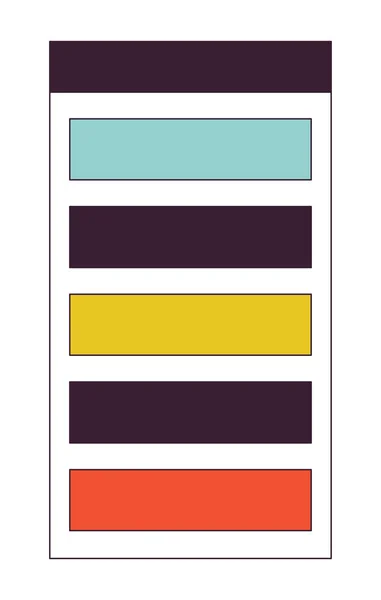 Tavolozza Dei Colori Oggetto Vettoriale Isolato Colore Linea Piana Immagine — Vettoriale Stock