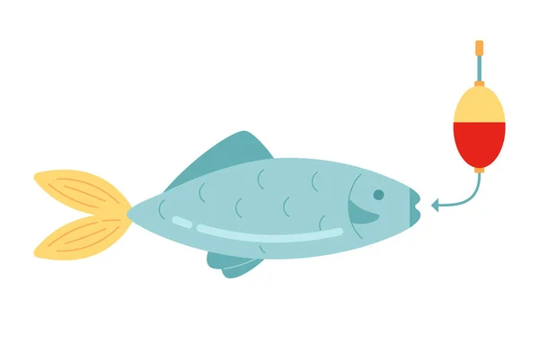 개체에 물고기를 배경에 가능한 아이콘 그래픽 디자인을 간단한 일러스트 — 스톡 벡터