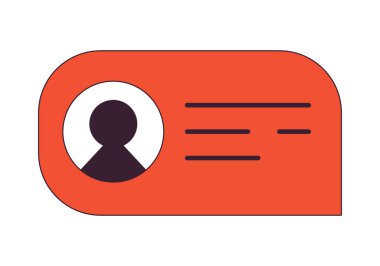 İnsanlarla konuşma balonu düz çizgi renk izole vektör nesnesi. Çevrimiçi iletişim. Beyaz arkaplanda düzenlenebilir resim. Web tasarımı için basit ana hatlı karikatür nokta çizimi