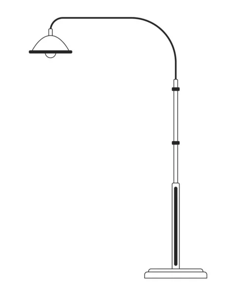 Streetlight Лампа Пост Плоский Монохромный Изолированный Векторный Объект Столб Фонаря — стоковый вектор