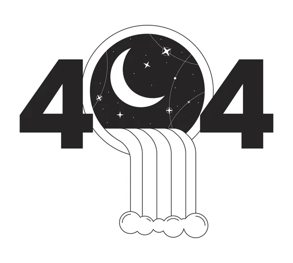 Szürreális Vízesés Jön Ablakon Fekete Fehér Hiba 404 Flash Üzenet — Stock Vector