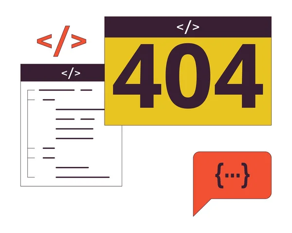 Веб Сторінки Код Помилка 404 Флеш Повідомлення Порожній Дизайн Стану — стоковий вектор