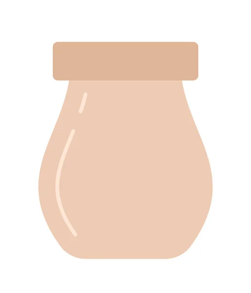 古董瓷壶半平色矢量对象 陶艺业余爱好装饰花瓶 可编辑的卡通画剪贴画的白色背景图标 用于网页平面设计的简单点画 — 图库矢量图片