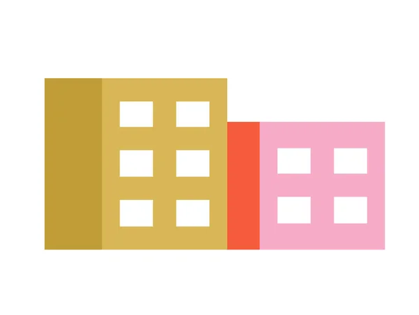 Real Estate Buildings Semi Flat Colour Vector Object Apartments Editable — Stock Vector