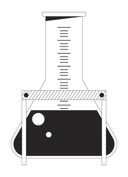 Mesurer Lin Avec Objet Vectoriel Isolé Monochrome Plat Liquide Chimie — Image vectorielle