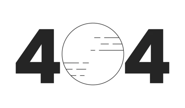 Astronomie Corps Céleste Noir Blanc Erreur 404 Message Flash Cosmos — Image vectorielle