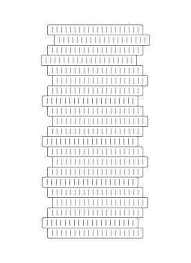 Altın sikke yığını düz monokrom izole vektör nesnesi. Tasarruf. Düzenlenebilir siyah beyaz çizim. Web grafik tasarımı için basit ana hatlı nokta çizimi