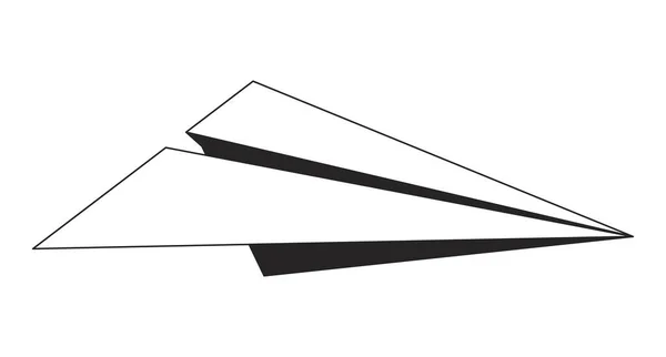 Papel Plano Monocromático Objeto Vetorial Isolado Passatempo Origami Desenho Arte — Vetor de Stock
