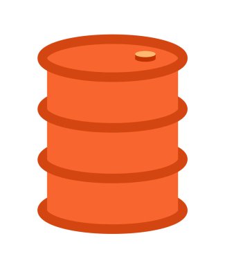 Yarı düz renk vektör nesnesi için varil. Kutu. Konteynır. Beyaz arkaplanda düzenlenebilir karikatür resim simgesi. Web grafik tasarımı için basit nokta çizimi