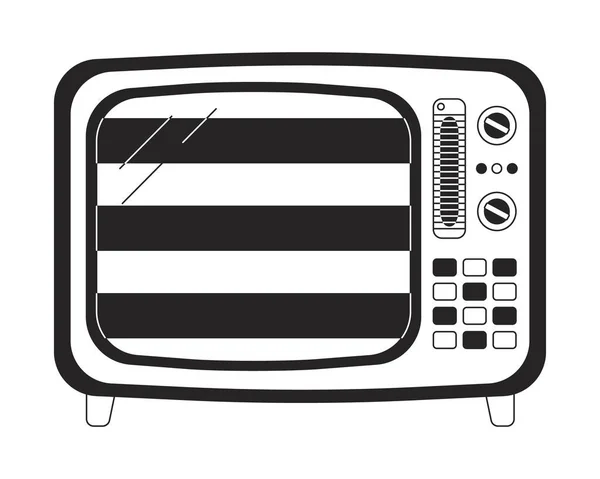 Düz Tek Renkli Televizyon Şeritleri Izole Edilmiş Vektör Nesneleri Eski — Stok Vektör