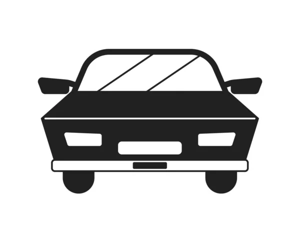 Car Running Away Monochrome Flat Vector Object Modern Vehicle Editable — Stock Vector