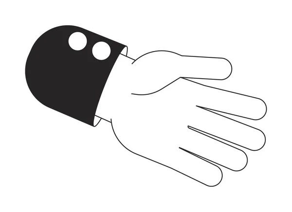 Menselijke Uitgestrekte Hand Concept Vector Spot Illustratie Een Gebaar Groet — Stockvector