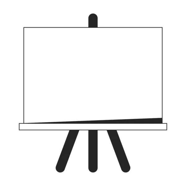 Artist Easel Painting Flat Monochrome Isolated Vector Object Equipment Editable — Stock Vector