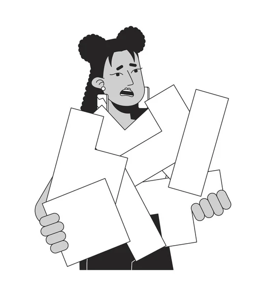 Gedesorganiseerde Vrouw Met Gebroken Puzzelstukjes Concept Vector Spot Illustratie Cartoon — Stockvector