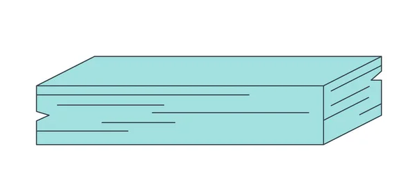 Stapel Lege Papier Blanks Platte Lijn Kleur Geïsoleerde Vector Object — Stockvector