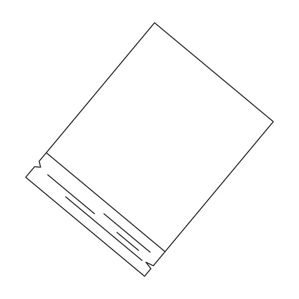 空纸空白单色分离向量对象 把纸撕碎写信息 可编辑的黑白线条艺术绘图 用于网页平面设计的简单概要插画 — 图库矢量图片