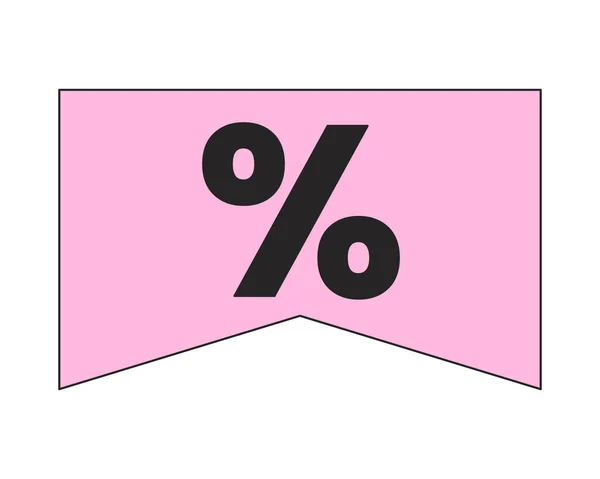 Retail Sticker Met Percentage Lineaire Cartoon Marketing Sticker Speciale Aanbieding — Stockvector