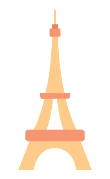 París Torre Eiffel Silueta Blanco Negro Objeto Dibujos Animados Hito — Archivo Imágenes Vectoriales