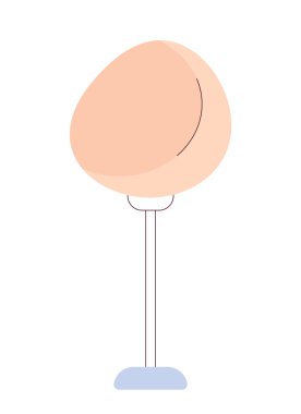 Bar taburesi 2D karikatür nesnesi. Döner bar taburesi. Çağdaş oturma izole vektör ögesi beyaz arkaplan. Ev mobilyası. Deri aksanı. Modern mobilya rengi düz nokta illüstrasyonu