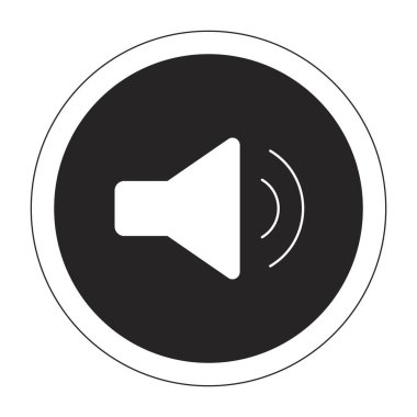 Düğmeye bas siyah-beyaz renkli, 2D çizgi çizgi nesne. Ses kontrol hacmi izole vektör ana hatlarını ayarlayın. Medya oyna. Bilgisayar hoparlörü monokromatik düz nokta resimlemesini değiştir