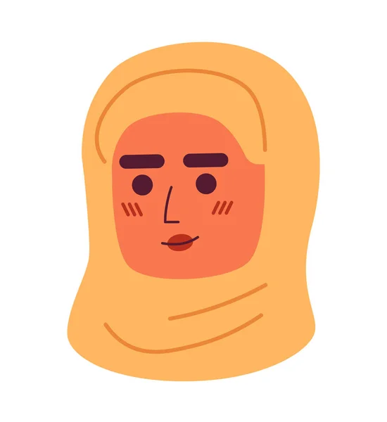 Mujer Oriente Medio Modesta Ilustración Avatar Vector Retrato Cara Del — Archivo Imágenes Vectoriales