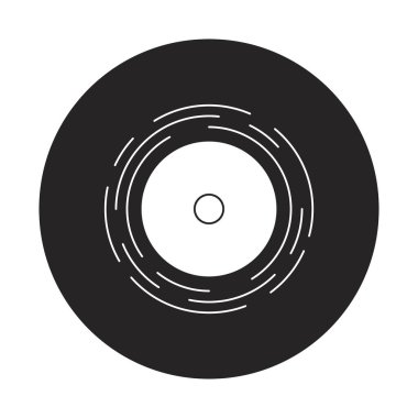 Plaklar siyah-beyaz 2B çizgi film nesnesi. 90 'ların titreşimli müziği. Klasik disk izole edilmiş vektör ana hatları ögesi. 80 'lerin sesi. Eğlence analog sesi. Nostaljik tek renkli düz nokta çizimi