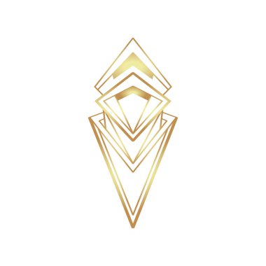 Art Deco 'nun altın çerçevesi beyaza karşı beyaz, tasarım elementi. Retro parti geometrik arka plan seti, 1920 'ler tarzı. Cazibe partisi için vektör illüstrasyonu, tematik düğün veya tekstil baskıları.