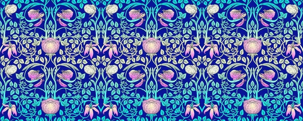 Floral Vintage Seamless Pattern Retro Wallpapers Enchanted Vintage Flowers Arts — Stock Vector