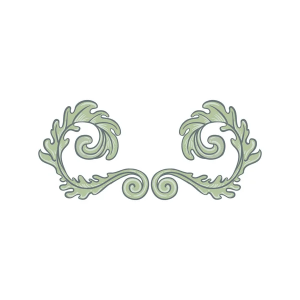 花のヴィンテージ要素 魅惑的なヴィンテージの花 芸術と工芸の動きに触発された ベクトル設計要素 白に隔離された — ストックベクタ