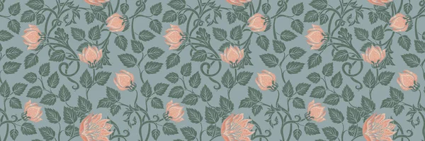 Motif Floral Vintage Sans Couture Pour Fonds Écran Rétro Fleurs — Image vectorielle
