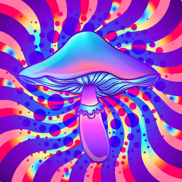 Setas Mágicas Alucinación Psicodélica Vibrante Ilustración Vectorial 60S Hippie Colorido — Archivo Imágenes Vectoriales