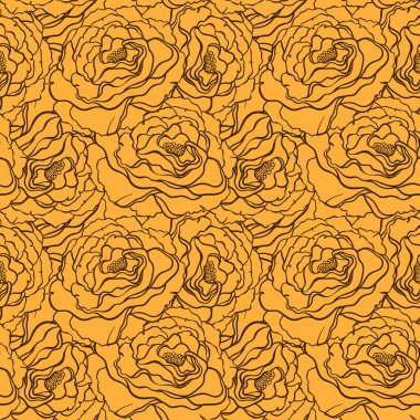 Çiçekli pürüzsüz desenler. Duvar kağıdı ya da kumaş için klasik tarzda çiçek deseni.