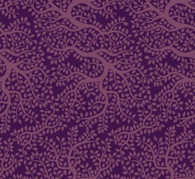 Kırmızı güzel vektör ağacı deseni. Doğal duvar kâğıdı, çiçek süsü, illüstrasyon. Yazdırma tasarımı, el yapımı elementler. Ev dekoru.