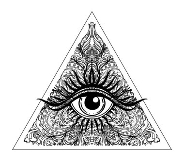 Süslü yuvarlak mandala desen tüm görünce gözlerime. Mistik, simya, gizli kavramı. Tasarım müzik kapak, t-shirt, boho afiş, el ilanı için. Astroloji, Şamanizm, din. Boyama kitabı sayfaları yetişkinler için.