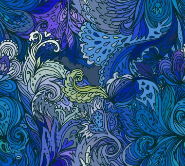 Güzel desenli desenli desenli çiçek desenli işlemeli kenar. Etnik faks çiçekli Hint deseni Ikat desenli Etnik desen. Sınır Hindistanı çiçekli Aztek nakış desenleri..