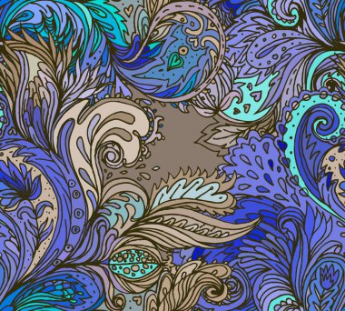 Güzel desenli desenli desenli çiçek desenli işlemeli kenar. Etnik faks çiçekli Hint deseni Ikat desenli Etnik desen. Sınır Hindistanı çiçekli Aztek nakış desenleri..