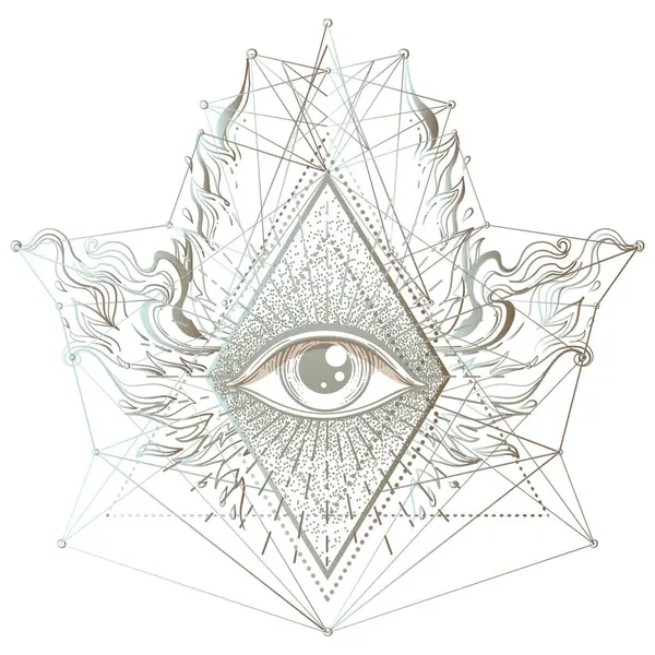 Kutsal geometri sembolü, her tarafı asit renkleriyle kaplı. Mistik, simya, okült konsept. Indie müzik kapağı için tasarım, tişört baskısı, saykodelik poster, el ilanı. Astroloji, ezoterik, din.