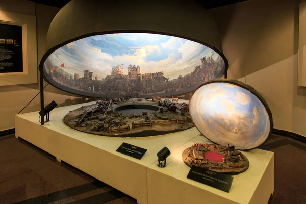 Modello Panorama 1453 Museo Che Rappresenta Conquista Istanbul — Foto Stock
