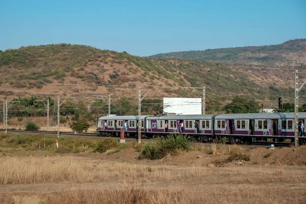 Pune India 2023 Március Egy Helyi Ingázó Vonat Pune Lonavala — Stock Fotó
