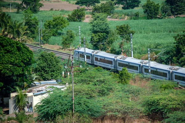 Pune India 2023 Május Solapur Mumbai Vande Bharat Express Vonat — Stock Fotó