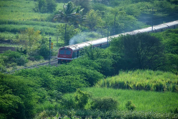 Pune Indie Května 2023 Místní Dojíždějící Vlak Trase Pune Daund Stock Obrázky