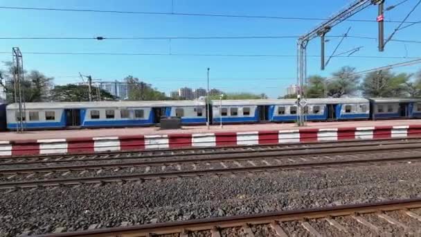 Pune India Mayo 2023 Tren Local Cercanías Dmu Estacionado Una — Vídeos de Stock