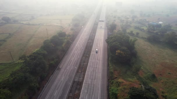 Пуна Индия Октября 2023 Года Траффик Скоростной Автомагистрали Мумбаи Пуна — стоковое видео