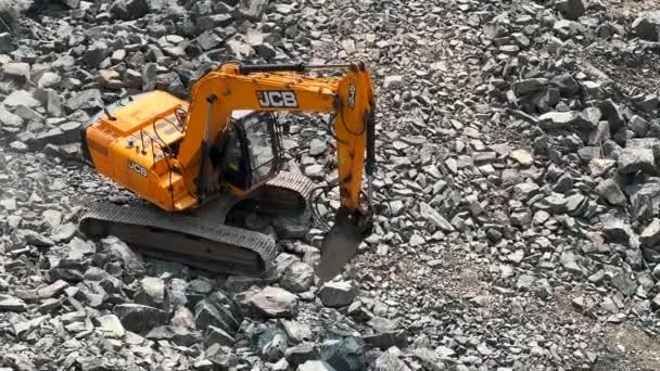 Pune India Noviembre 2022 Una Excavadora Tierra Una Obra Construcción — Vídeos de Stock