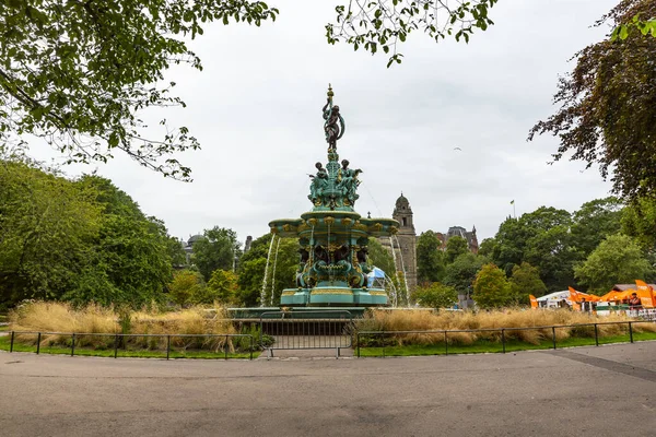 Edinburgh Scothland 2022 Srpna Krásný Výhled Zahrady Princezny Jednoho Edinburských — Stock fotografie